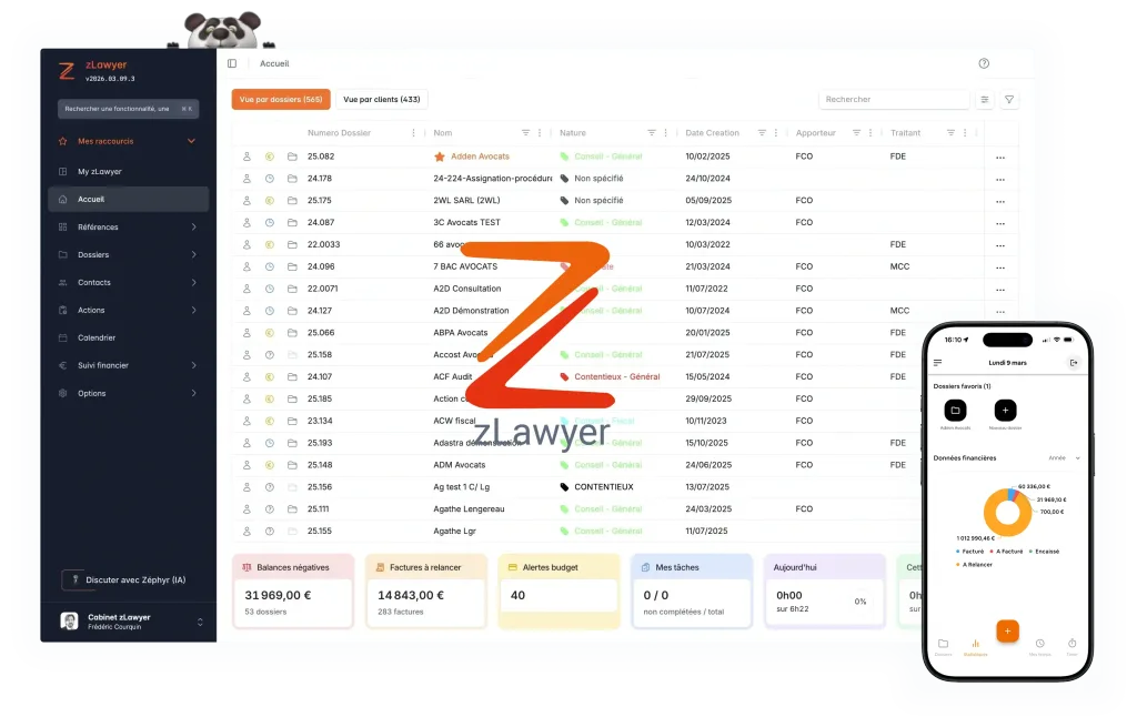 illustration du logiciel zLawyer